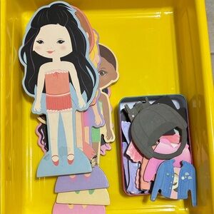 Magnetic Fashion Doll Set with Outfits